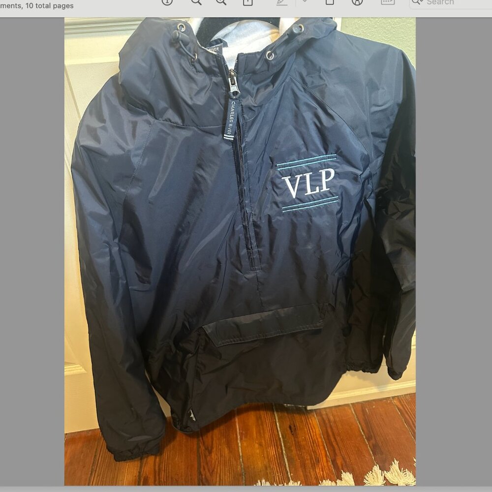 charles river apparel mens water resistant shell (Villanova)